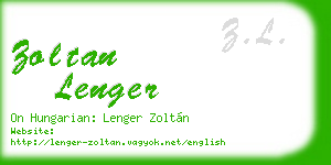 zoltan lenger business card